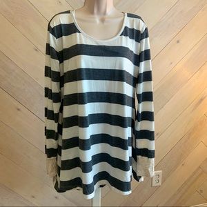 Striped tunic top